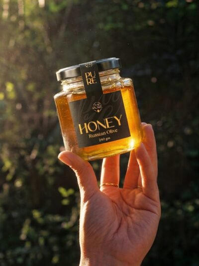 Jar of Russian olive honey